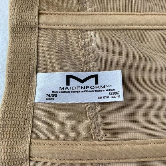 Maidenform Size 7 Large Tan Self Expressions Firm Control Waist Nipper SE3067 - Picture 6 of 7